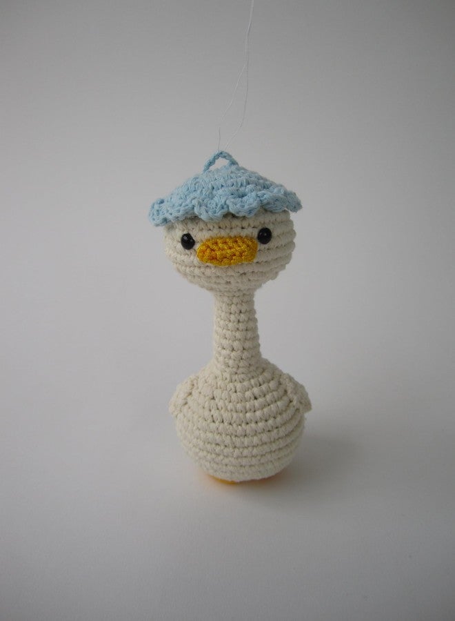 Kind Strings Handmade Crochet Duck Soft Toy - Plush Stuffed Animal for Babies & Kids - Montessori Gift for Baby Girl or Boy - Safe, Cute & Adorable Nursery Decor - Set of - 2 (Blue) - Image 4